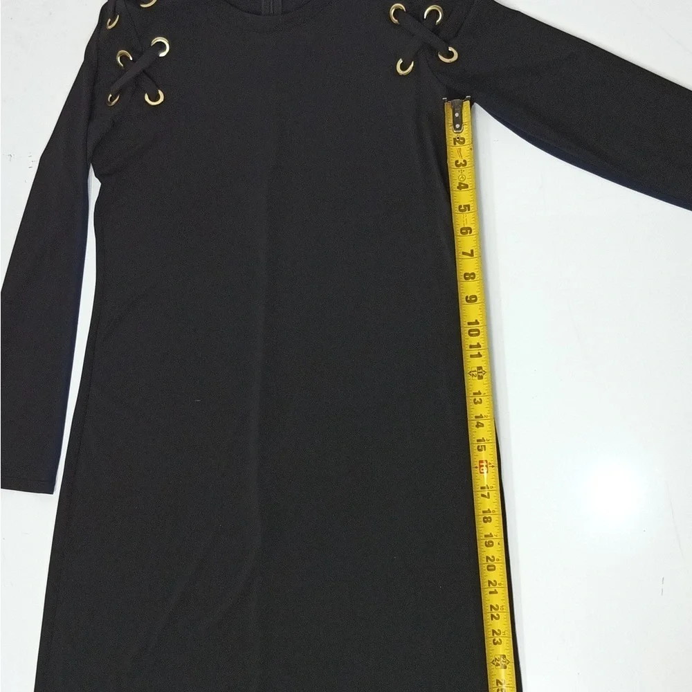 MK Elegant Black Dress with Gold Accents size M pre owned Exellent condition